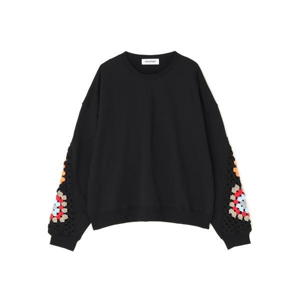 DISCOVERED(ディスカバード) 別注CROCHET SLEEVE SWEAT(UNISEX)