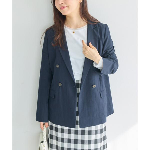 【洗える】ダブルボタンテーラードジャケット