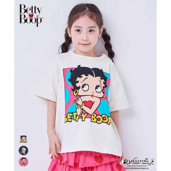 【Betty Boop(TM)/ベティー ブープ(TM)】別注プリントリンガーTee