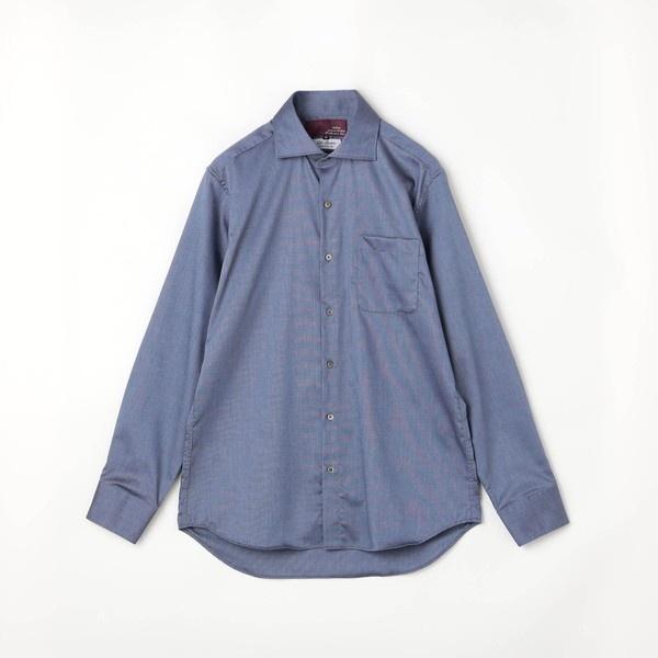 【ex/tra】Carlo Bassetti ピンオックス セミワイドカラードレスシャツ