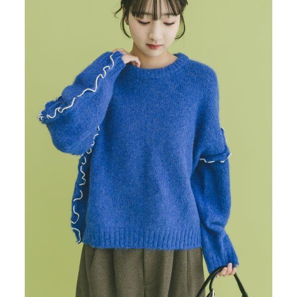 フリルメローニット