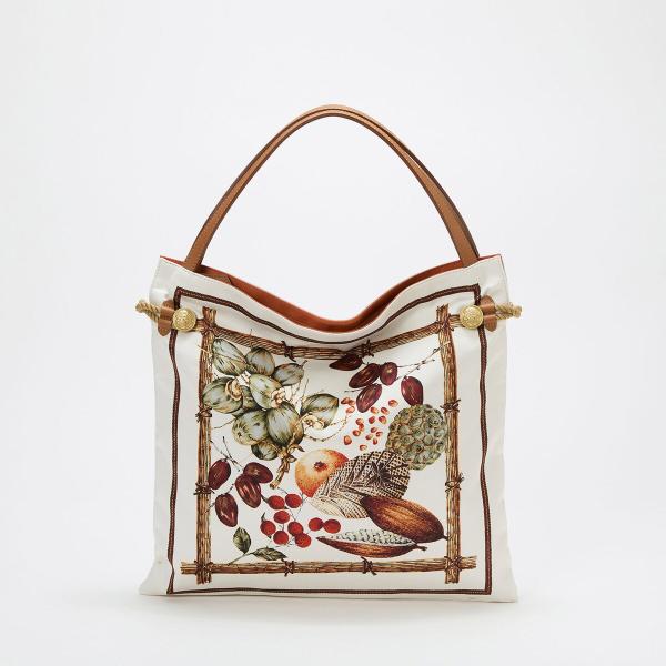 【26SS】【TREASURE TOPKAPI】マイルドサテン スカーフ柄 トートバッグ