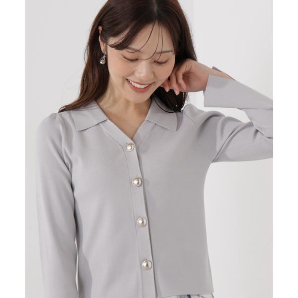 ＜ウォッシャブル／UV＞衿付き総針ニット