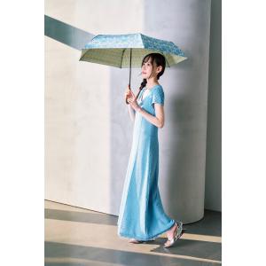 晴雨兼用折りたたみ日傘 -BTS DUO- フラワー 54cm 遮光率100％ 遮熱 UV