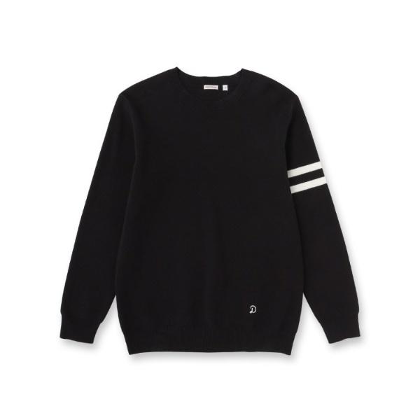 【ウォッシャブル】コットンスムース アームラインクルーネック