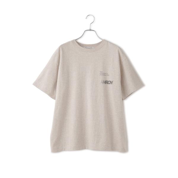 【Americana（アメリカーナ）】ラフィー丸胴 プリントT / ポイントロゴ