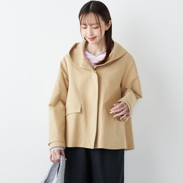 SHIPS Colors:〈手洗い可能〉フードカラー ショート コート◇