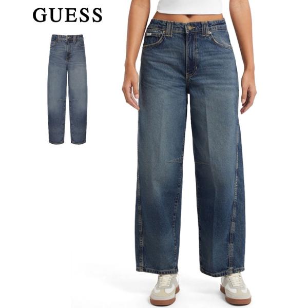 GUESS JEANS Barrel / ダークインディゴブルー [W5BA2XD5M4E]