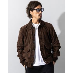 Liugoo Leathers 本革 スエードブルゾン A-1フライトジャケット MIL10A