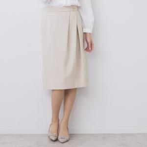 アシンメトリーストレッチタックスカートセットアップ対応【洗濯機OK防シワイージーアイロン】