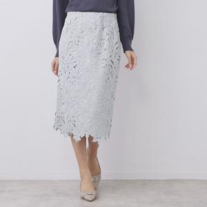 フラワーレースタイトスカート【洗濯機OK】《XS〜3L》