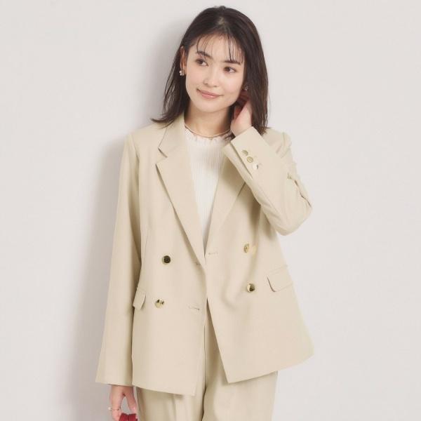 【入卒／洗濯機OK／イージーケア】ツイルストレッチダブルジャケット