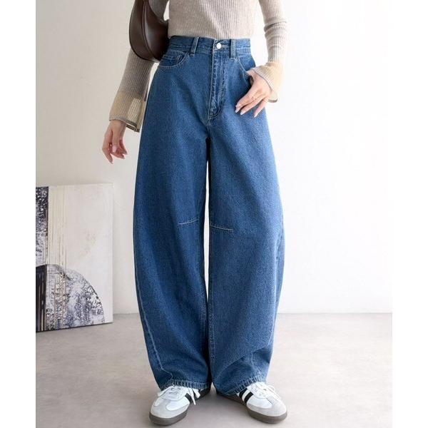 《JaVaジャバコラボ》旬顔シルエットで魅せる。コットン100％カーブシルエットデニムパンツ