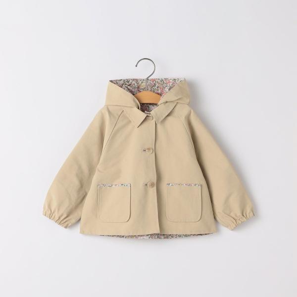 SHIPS KIDS:80〜90cm / リバティ リバーシブル フード コート