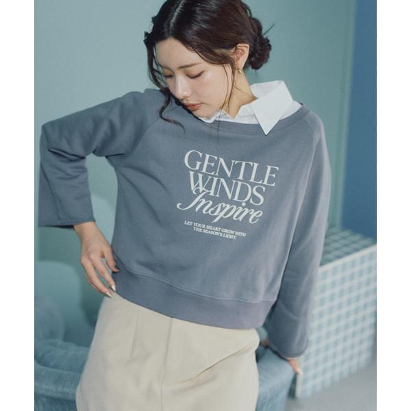 ＜ウォッシャブル＞〈a／mie〉ラグランロゴトップス　26SS