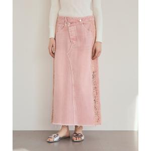 サイドレースデニムスカートの商品画像