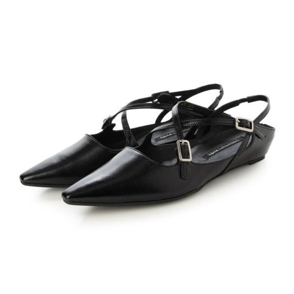 26春夏新作2cmインヒールポインテッドトゥクロスストラップパンプス