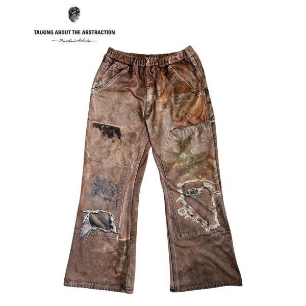 PRINT FLARE PANTS / ブラウン [26SS-PT-003]