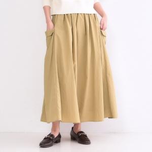 サイドポケットギャザースカート【洗濯機OK】
