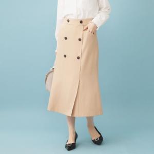 トレンチマーメイドフレアスカート【洗濯機OKイージーアイロン】