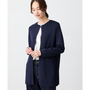 クルーネックニットロングカーディガン【毛玉になりにくい・ウォッシャブル】