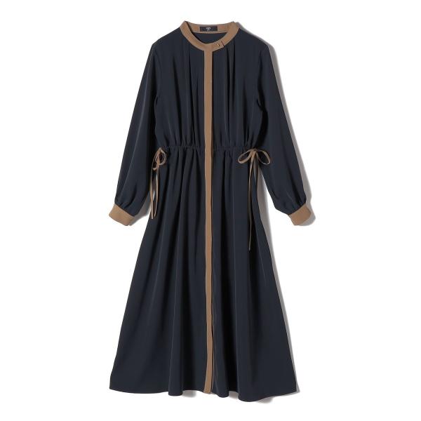 SHIPS Colors:〈手洗い可能〉配色 ギャザー ワンピース 2◇