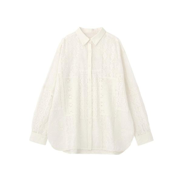 レースパッチワークシャツ