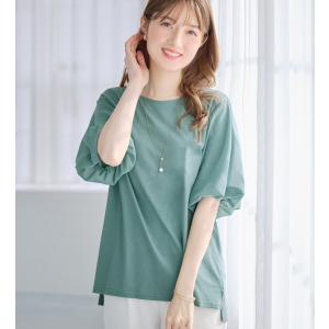 袖異素材バルーンＴシャツ