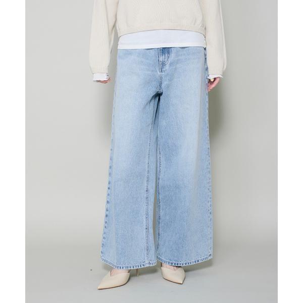 綿リヨセルワイドデニムパンツ