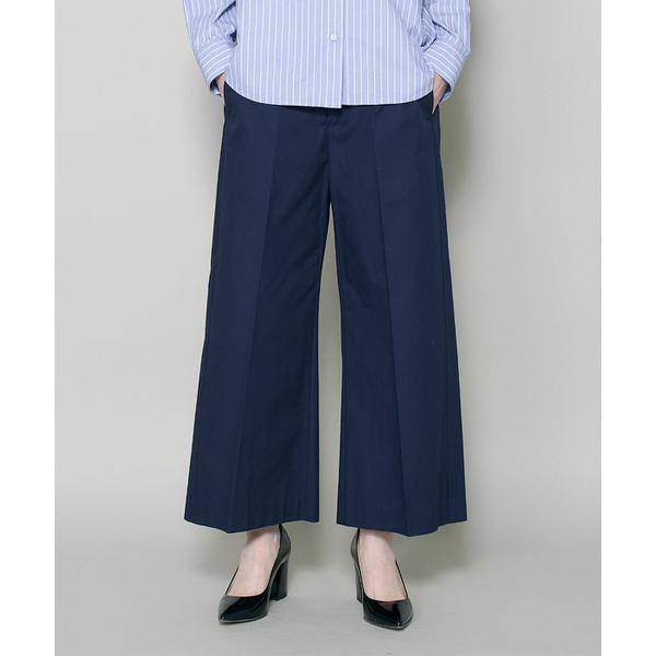 強撚チノワイドクロップドパンツ