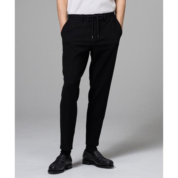 【オリジナル素材 /ウエストゴム仕様】ライトタックジャージー  ドロスト付テーパードパンツ / PE