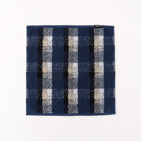 カラーブロックチェック柄 タオルハンカチ