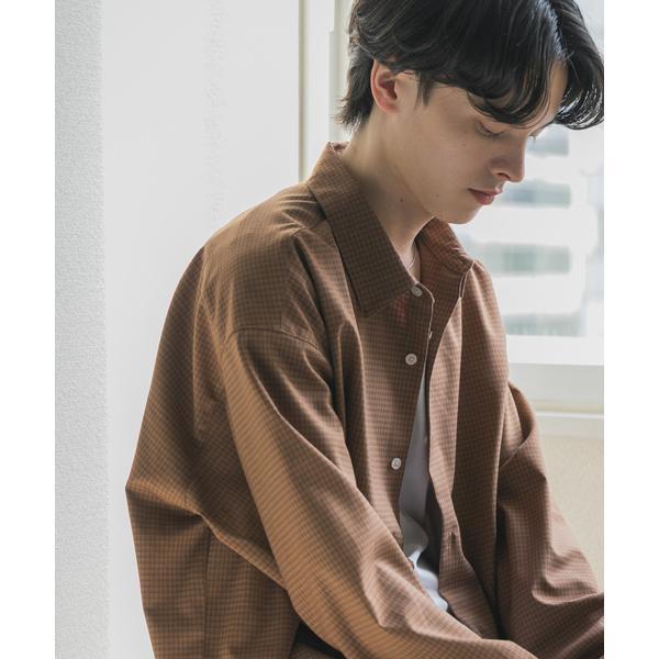 マイクロチェックレギュラーカラーシャツ