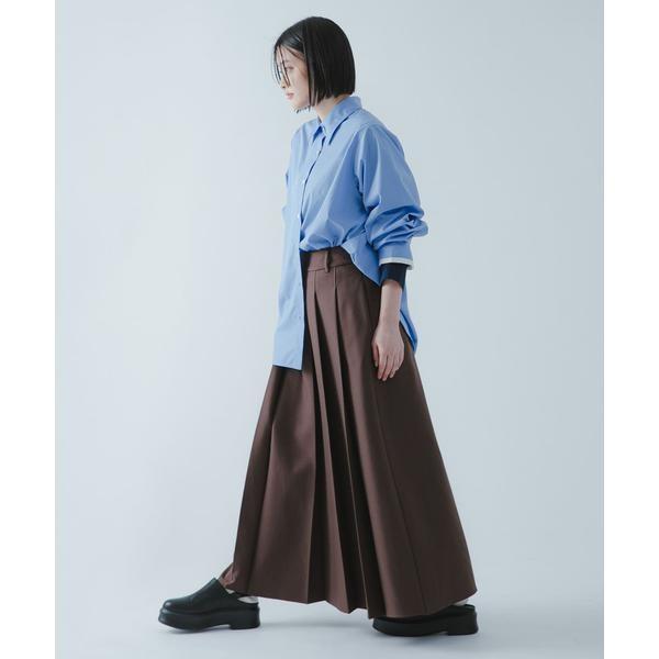 『撥水/防花粉』SKINProofフロントプリーツスカート