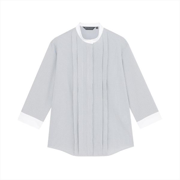 【COFREX】 スタンド クレリック ブラウス 七分袖 レディースデザインシャツ