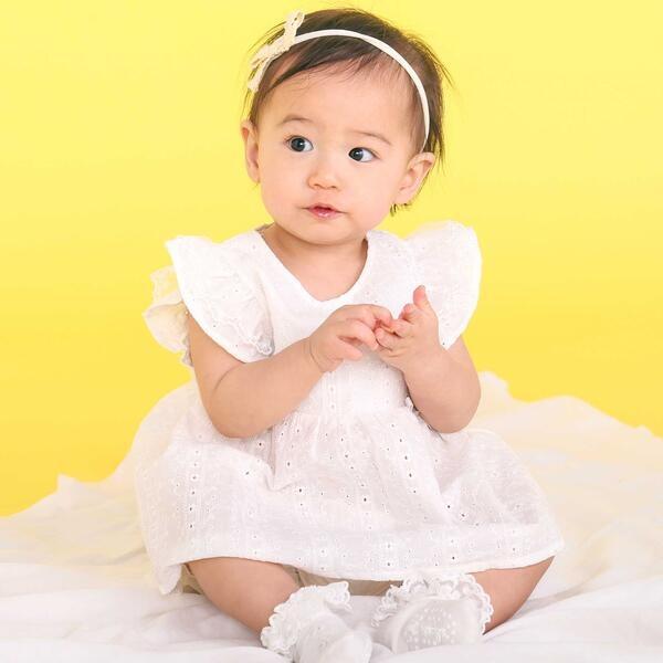 肩フリルワンピース＋ブルマ付きセットアップベビー(70~80cm)