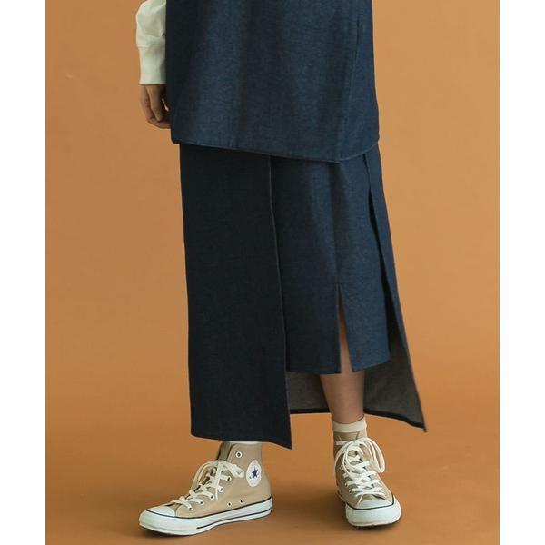 Uiscel　撥水デニムラップスカート