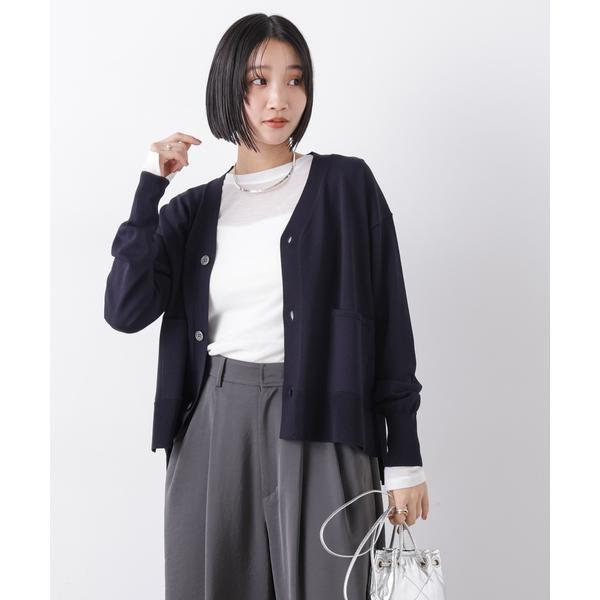 洗濯機洗い可UVカット接触冷感Vネックカーディガン