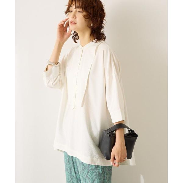 【WEB限定】接触冷感バンドカラーシャツチュニック