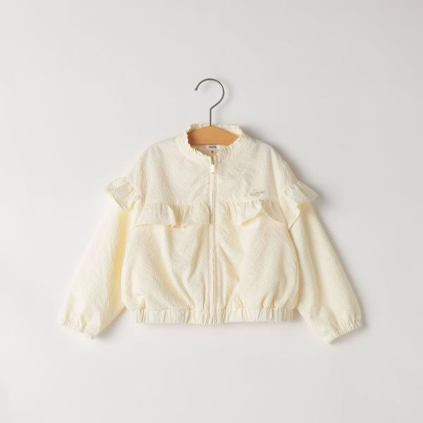 SHIPS KIDS:80〜90cm / 〈UVカット〉ドライタッチ フリル ライト ブルゾン