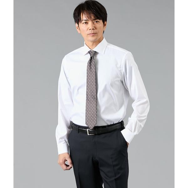 Easy Care シャドーストライプ 長袖スリムフィットシャツ