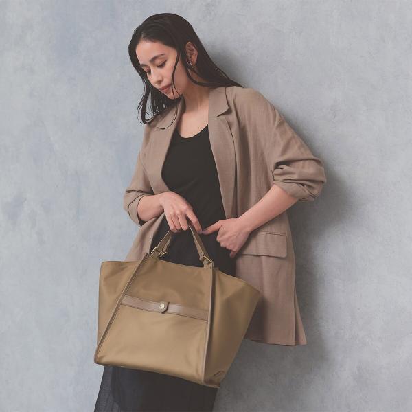 【TREASURE TOPKAPI】ナイロン 2way レザーハンドル トートバッグ