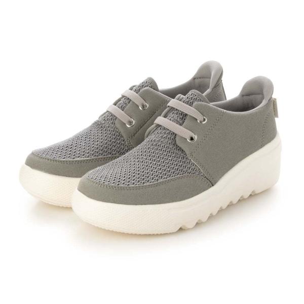 Kitson+ 「クイッポン」と履ける快適 軽量メッシュ ウェーブソール  レースアップスニーカー