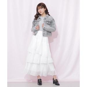 プリーツランダムティアードスカートの詳細画像1