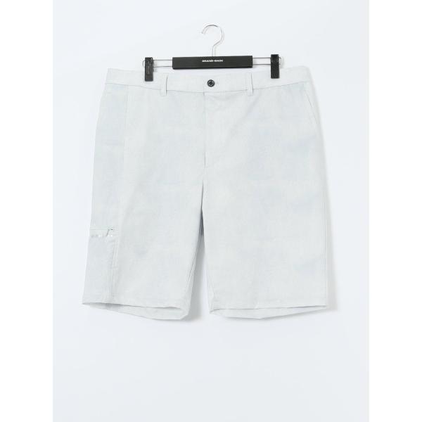 【大きいサイズ】ビバハート 撥水 デニムプリント ハーフパンツ