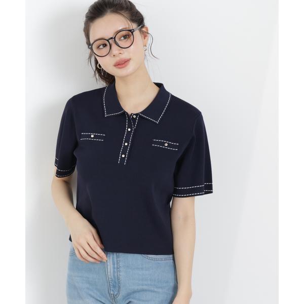 ＜UV＞衿付きステッチラインニット　26SS