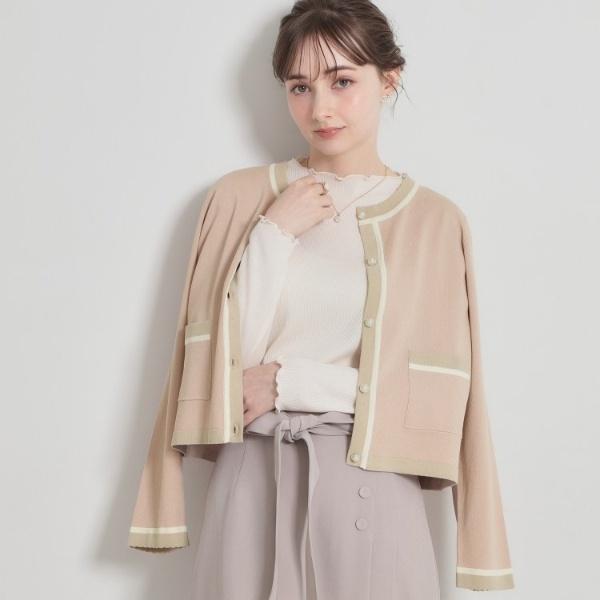 【洗える・着映え】SPRING配色カーディガン