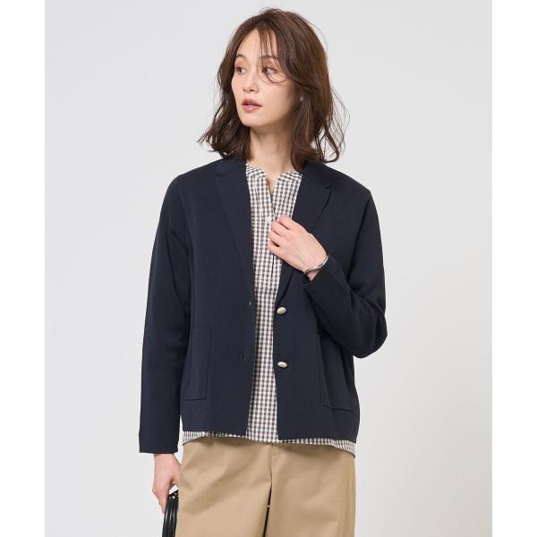 【昨年ご好評・オンオフ使える・冷房対策に】Cotton Acetate ニット ジャケット