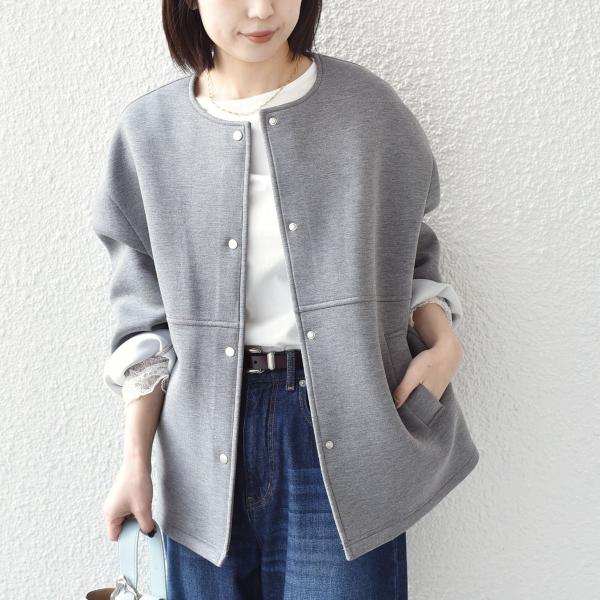 SHIPS Colors:〈手洗い可能〉ダンボール ノーカラー コート