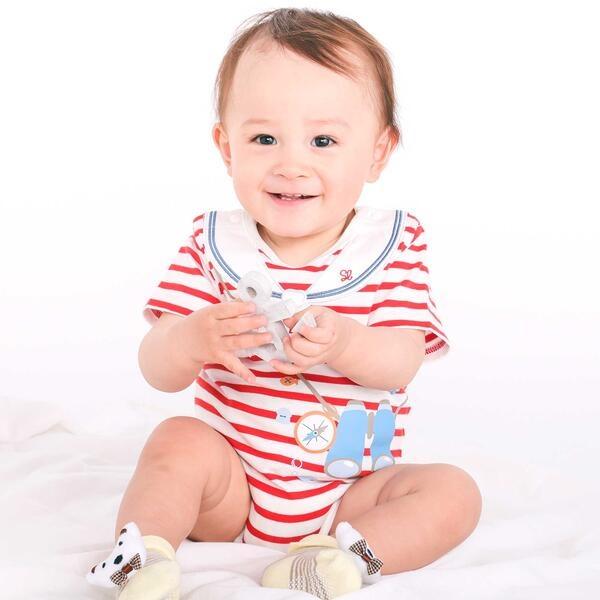 【マリンシリーズ】コンパス+望遠鏡モチーフセーラーボディミニベビー(70~80cm)